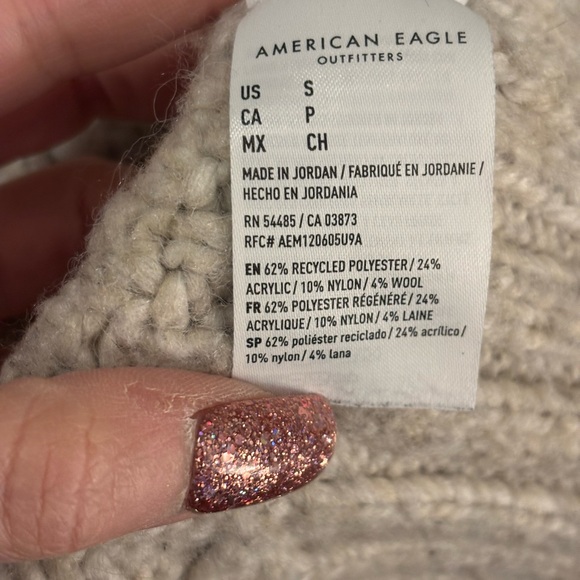 American Eagle Outfitters Cable Knit Cowl Neck Sweater - Gray - Picture 6 of 8